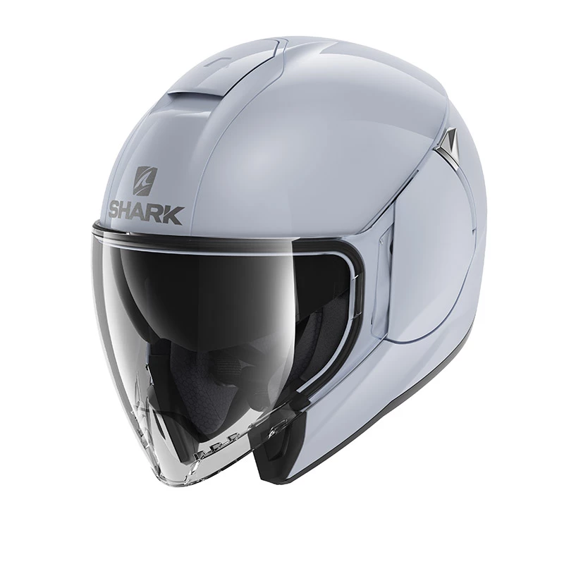 Policarbonato Casco Shark Citycruiser Dual Blank Bianco Argento 3 Policarbonato Casco Shark Citycruiser Dual Blank Bianco Argento