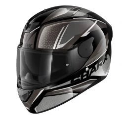 Policarbonato Casco Shark D-skwal 2 Daven Nero Argento