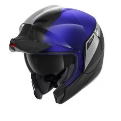 Policarbonato Casco Modulare Shark Evo Jet Karonn Mat Nero Blu