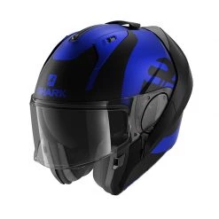 Policarbonato Casco Modulare Shark Evo Es Endless Mat Blu Nero