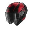 Policarbonato Casco Modulare Shark Evo Es Endless Mat Rosso Nero