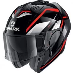 Policarbonato Casco Modulare Shark Evo Es Yari Nero Rosso Bianco