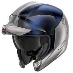 Policarbonato Casco Modulare Shark Evo Jet Dual Blank Mat Blu