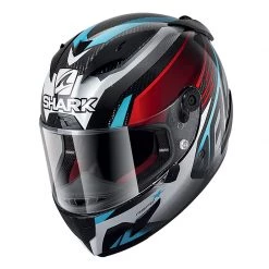 Fibra Casco Shark Race R Pro Carbon Aspy Rosso Blu