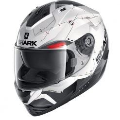 Policarbonato Casco Shark Ridill 1.2 Mecca Bianco Rosso