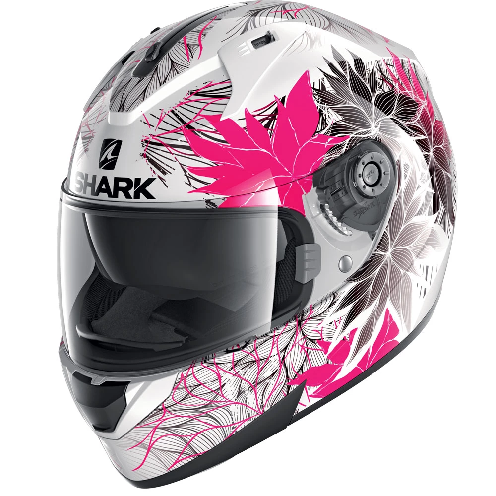 Policarbonato Casco Shark Ridill 1.2 Nelum Bianco Violet 3 Policarbonato Casco Shark Ridill 1.2 Nelum Bianco Violet