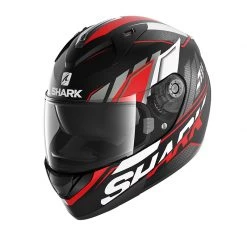 Policarbonato Casco Shark Ridill 1.2 Phaz Mat Nero Bianco Rosso