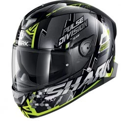 Policarbonato Casco Shark Skwal 2.2 Noxxys Nero Giallo Argento