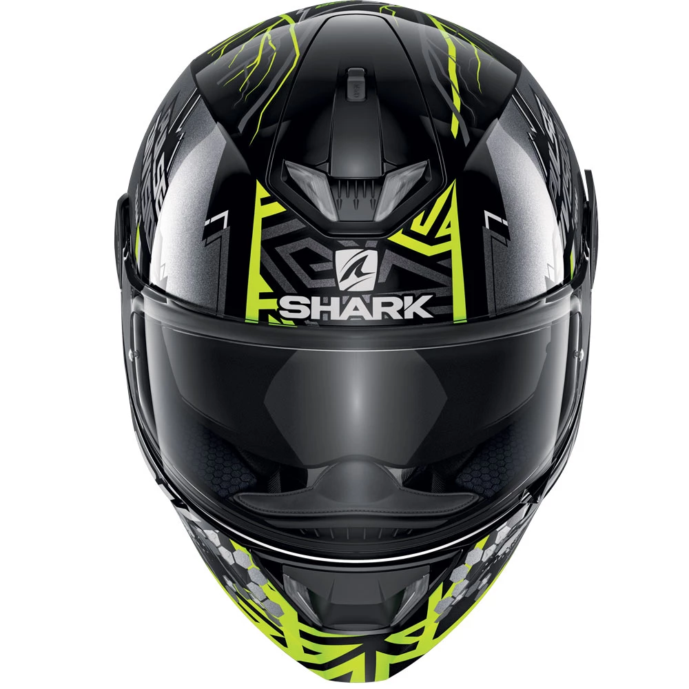 Policarbonato Casco Shark Skwal 2.2 Noxxys Nero Giallo Argento 5 Policarbonato Casco Shark Skwal 2.2 Noxxys Nero Giallo Argento - immagine 3