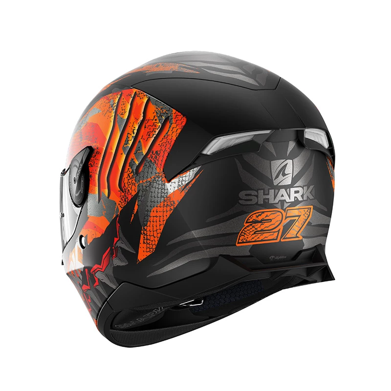 Policarbonato Casco Shark Skwal 2 Replica Iker Lecuona Mat Arancio 4 Policarbonato Casco Shark Skwal 2 Replica Iker Lecuona Mat Arancio - immagine 2