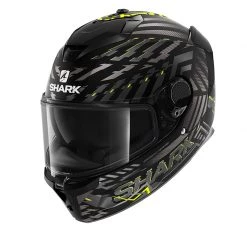 Fibra Casco Shark Spartan Gt E-brake Mat Nero Giallo