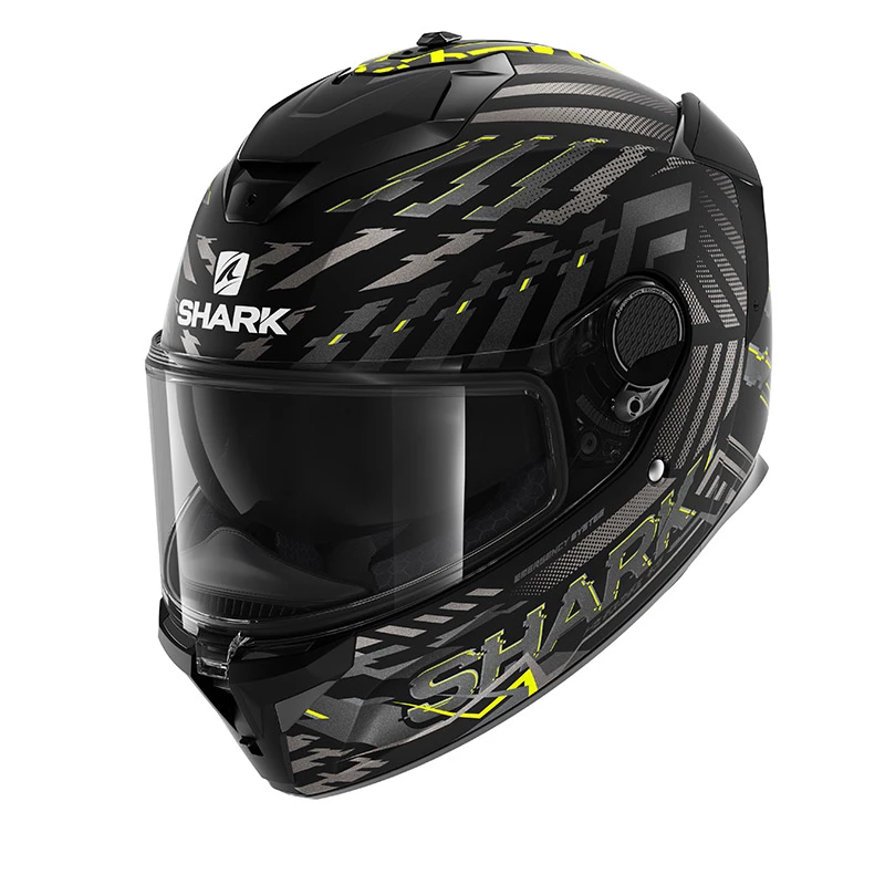 Fibra Casco Shark Spartan Gt E-brake Mat Nero Giallo 3 Fibra Casco Shark Spartan Gt E-brake Mat Nero Giallo