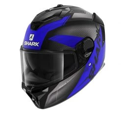 Fibra Casco Shark Spartan Gt Elgen Mat Antracite Blu