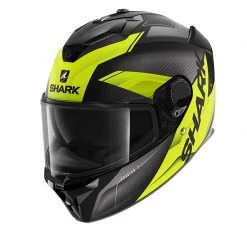 Fibra Casco Shark Spartan Gt Elgen Mat Antracite Giallo