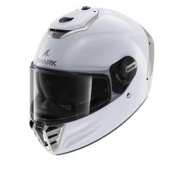 Fibra Casco Shark Spartan Rs Blank Bianco Argento