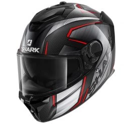 Fibra Casco Shark Spartan Gt Carbon Kromium Rosso