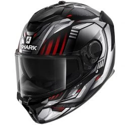Fibra Casco Shark Spartan Gt Replican Mat Argento Chrome