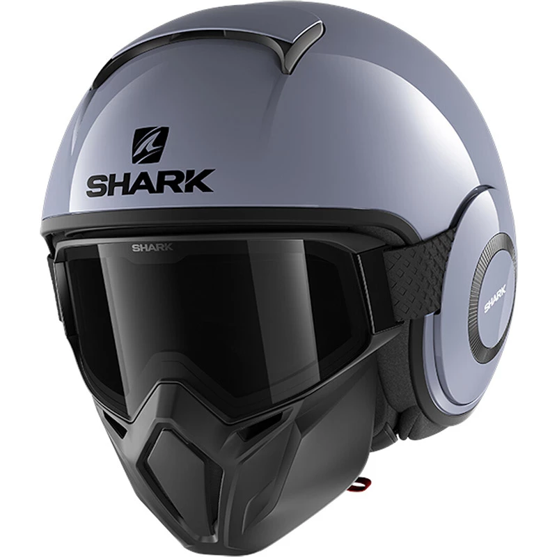 Policarbonato Casco Shark Street Drak Blank Grigio 3 Policarbonato Casco Shark Street Drak Blank Grigio